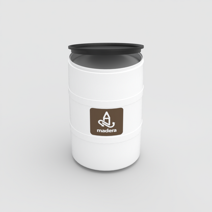 TAMBOR DE RECICLAJE BLANCO CON TAPA