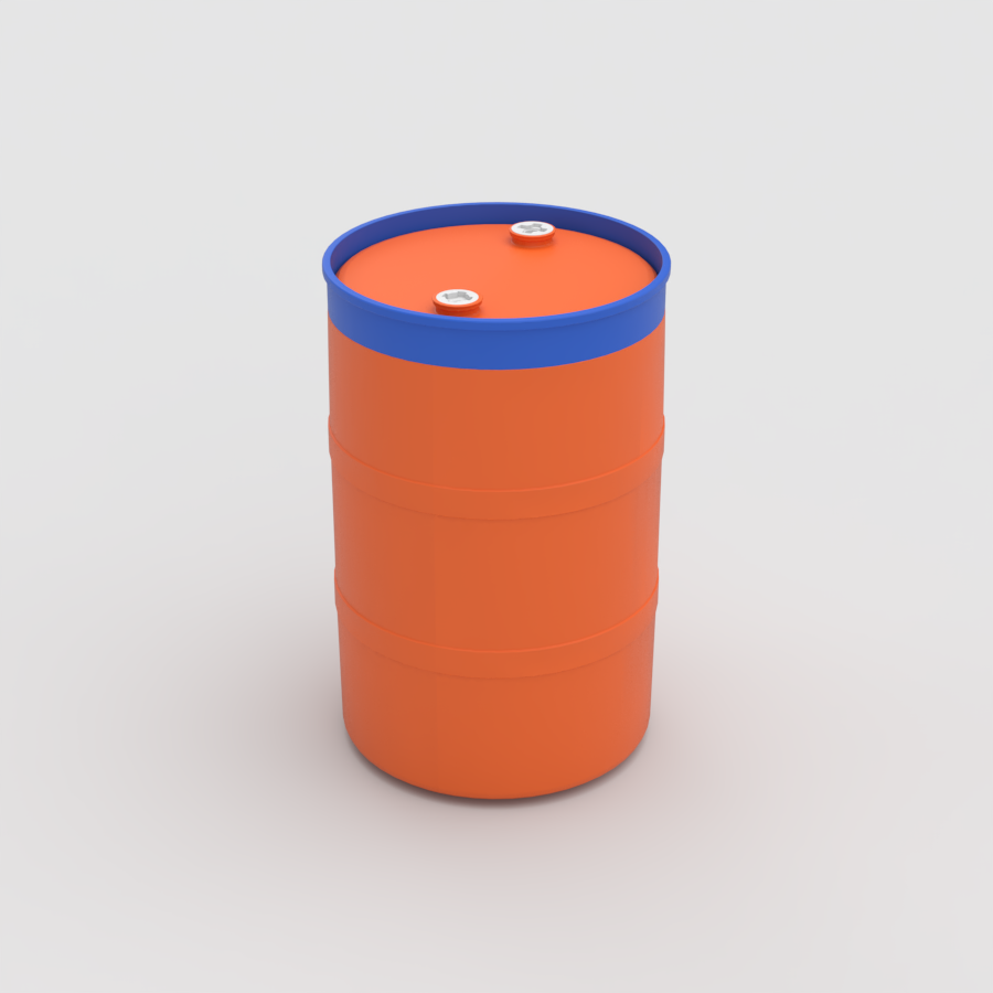 tambo-plastico-200-litros-anillo-celeste-tambo-naranja-plastank