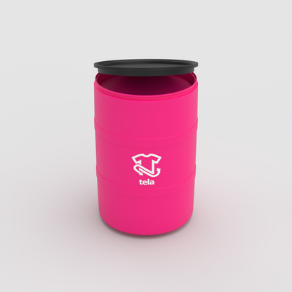 TAMBOR DE RECICLAJE DE COLOR CON TAPA